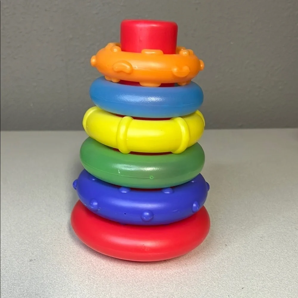 Infantino Red and Orange Learning Stacking Rings